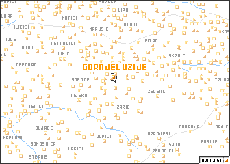 map of Gornje Lužije