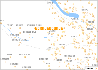 map of Gornje Ogorje