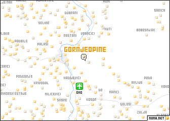 map of Gornje Opine