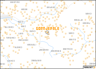 map of Gornje Pale