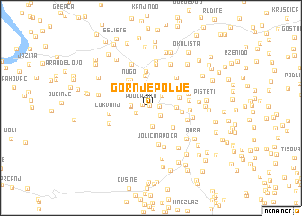 map of Gornje Polje