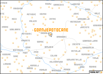 map of Gornje Potočane