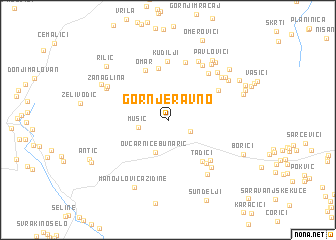 map of Gornje Ravno