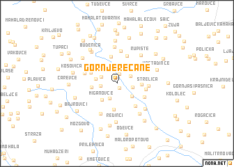 map of Gornje Rečane