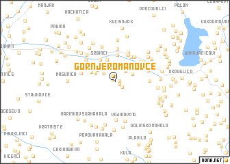 map of Gornje Romanovce