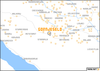 map of Gornje Selo