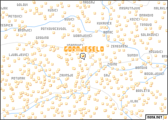 map of Gornje Selo