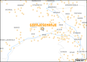 map of Gornje Semanje