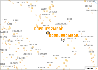 map of Gornje Srijede