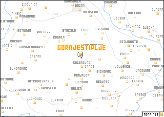 map of Gornje Štiplje