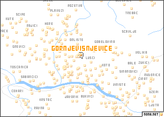 map of Gornje Višnjevice