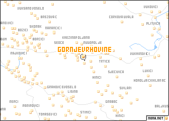 map of Gornje Vrhovine