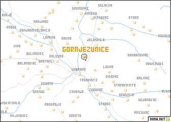 map of Gornje Zuniče