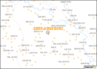 map of Gornji Adrovac