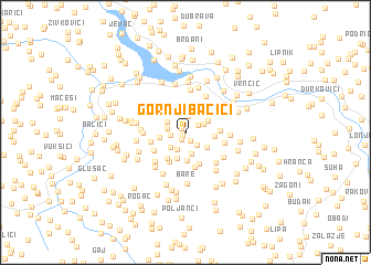 map of Gornji Bačići