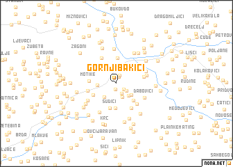 map of Gornji Bakići