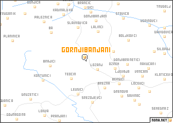 map of Gornji Banjani