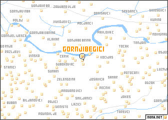 map of Gornji Begići