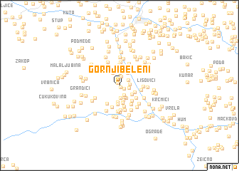 map of Gornji Beleni
