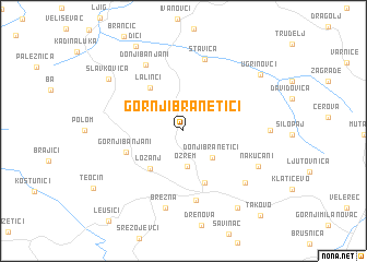 map of Gornji Branetići