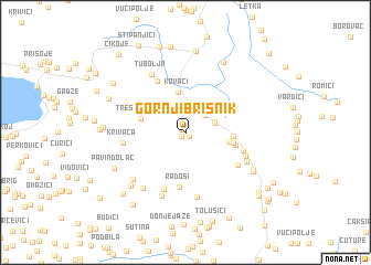 map of Gornji Brišnik