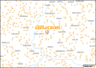 map of Gornji Čakari