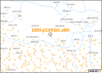 map of Gornji Cerovljani