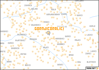 map of Gornji Čoralići