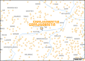 map of Gornji Dobretin