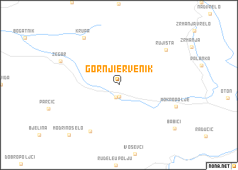 map of Gornji Ervenik