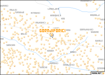 map of Gornji Forići