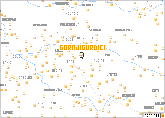 map of Gornji Gurdići