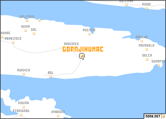 map of Gornji Humac