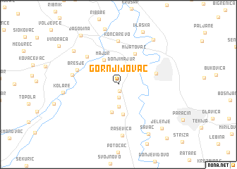 map of Gornji Jovac