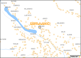 map of Gornji Jukići