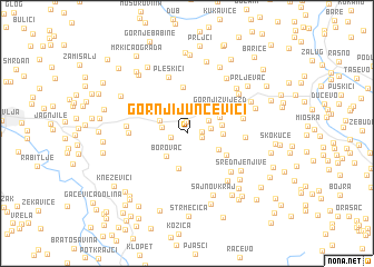 map of Gornji Junčevići