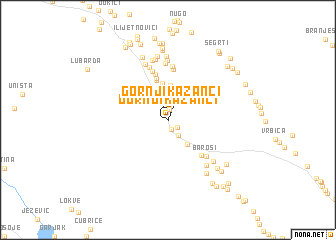 map of Gornji Kazanci