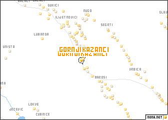 map of Gornji Kazanci