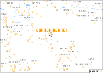 map of Gornji Kazanci