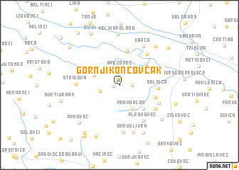 map of Gornji Koncovčak