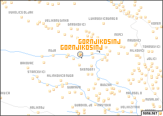 map of Gornji Kosinj