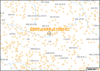 map of (( Gornji Krajčinovići ))