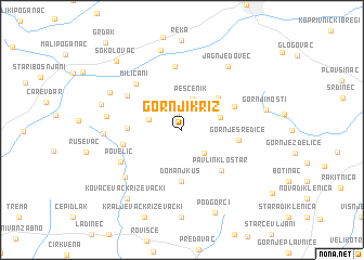 map of Gornji Križ