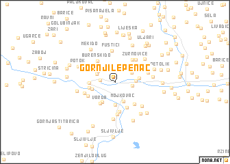 map of Gornji Lepenac