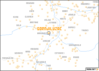 map of Gornji Lužac