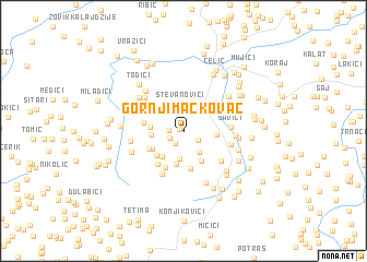 map of Gornji Mačkovac