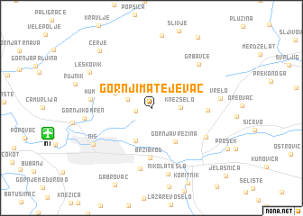 map of Gornji Matejevac