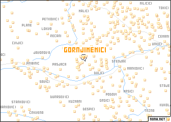 map of Gornji Memići