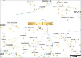 map of Gornji Mitrovac