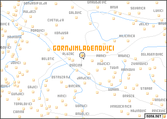 map of Gornji Mladenovići